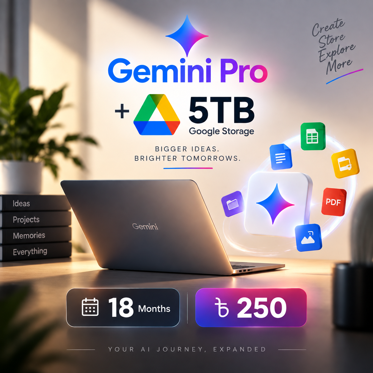 Gemini Pro with 5 TB Storage – 18 Months